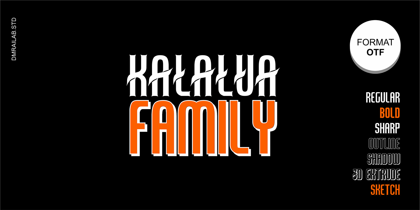 Beispiel einer Kalalua-Schriftart #4